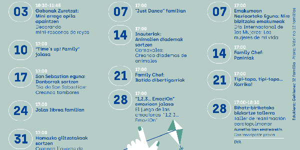 Familiarekin Jolasean programa Aieteko Haurtxokoan