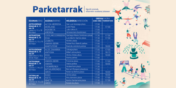 Parketarrak, parkean euskaraz 